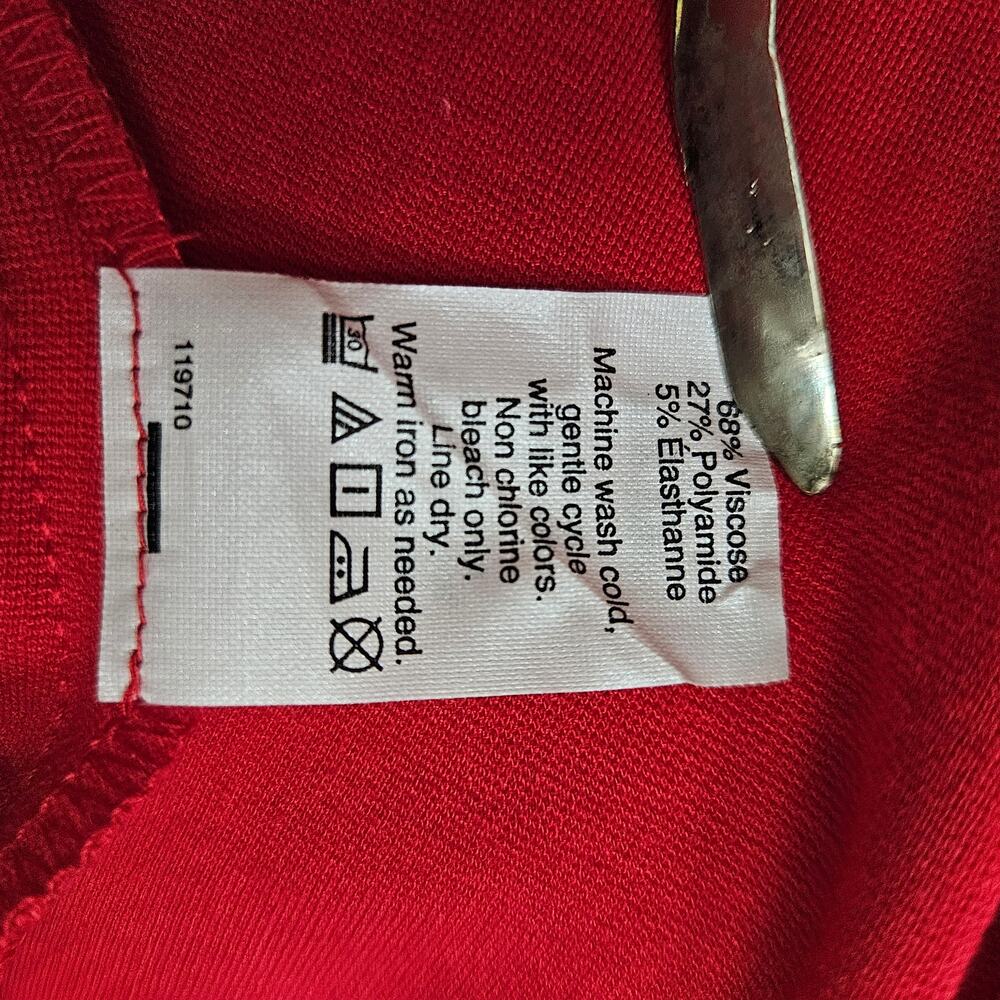 J.Crew Red Short Sleeve Fit & Flare Mini Dress 8 Tailored Minimalist Preppy Twee - Picture 7 of 10